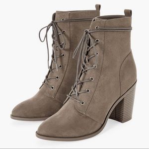 Lace-up booties
